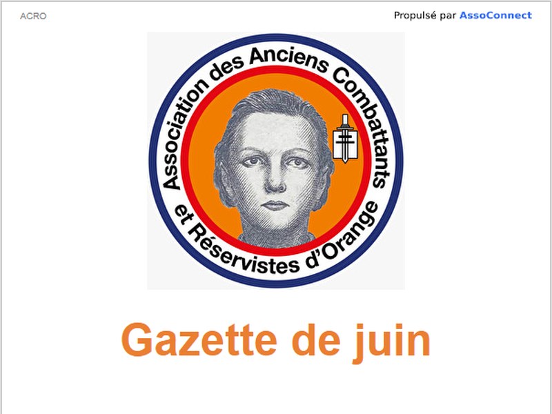 Couverture d'une gazette de l'association